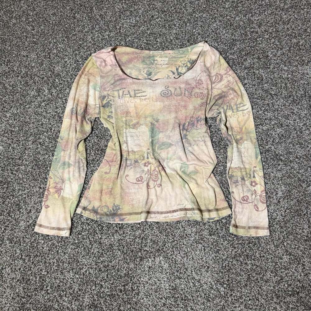 B.Friends Long Sleeve Graphic Top Size XL Vintage Y2K fairy